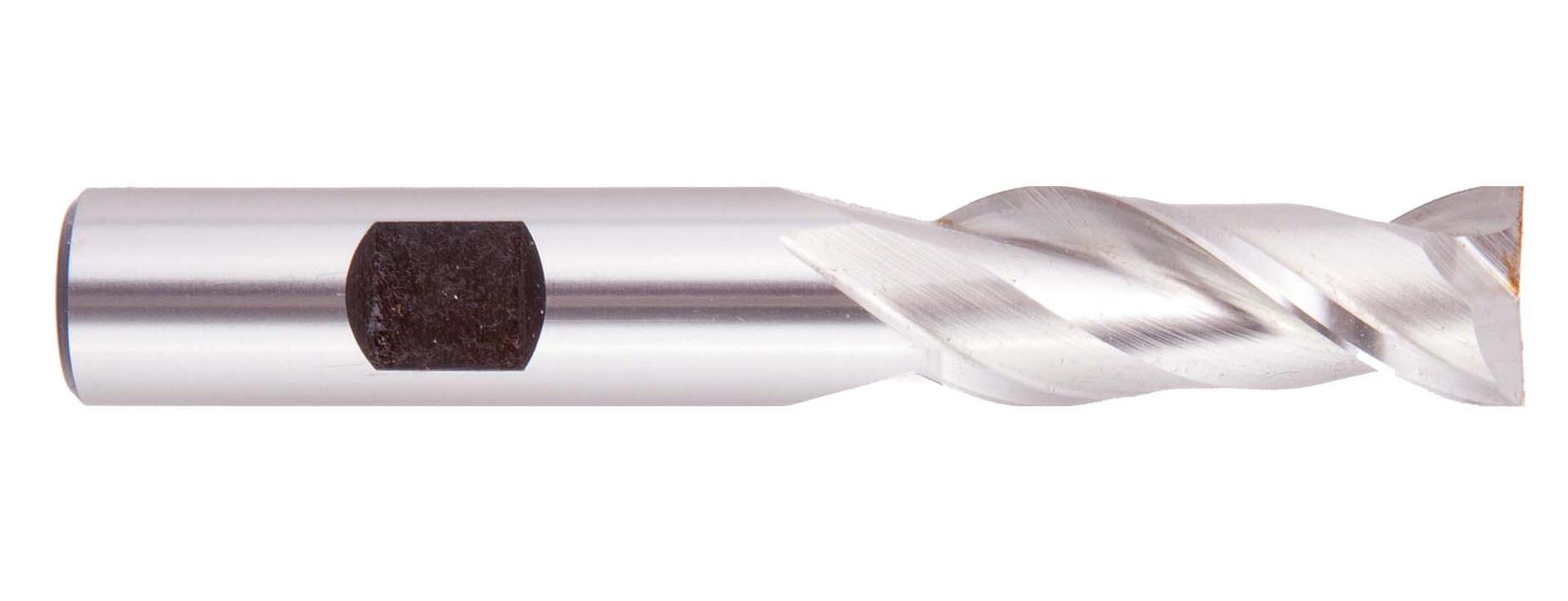 Two Flute High Helix Single End Center Cutting HSS End Mills