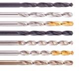 135 Degree Notch Point Round Shank Cleveland 2175N Cobalt Steel Jobbers Length Drill Bit Wire Size #12 Pack of 10 TiCN Coated